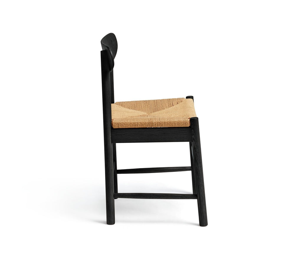 Habitat Hanna Pair of Wood Dining Chairs - Black