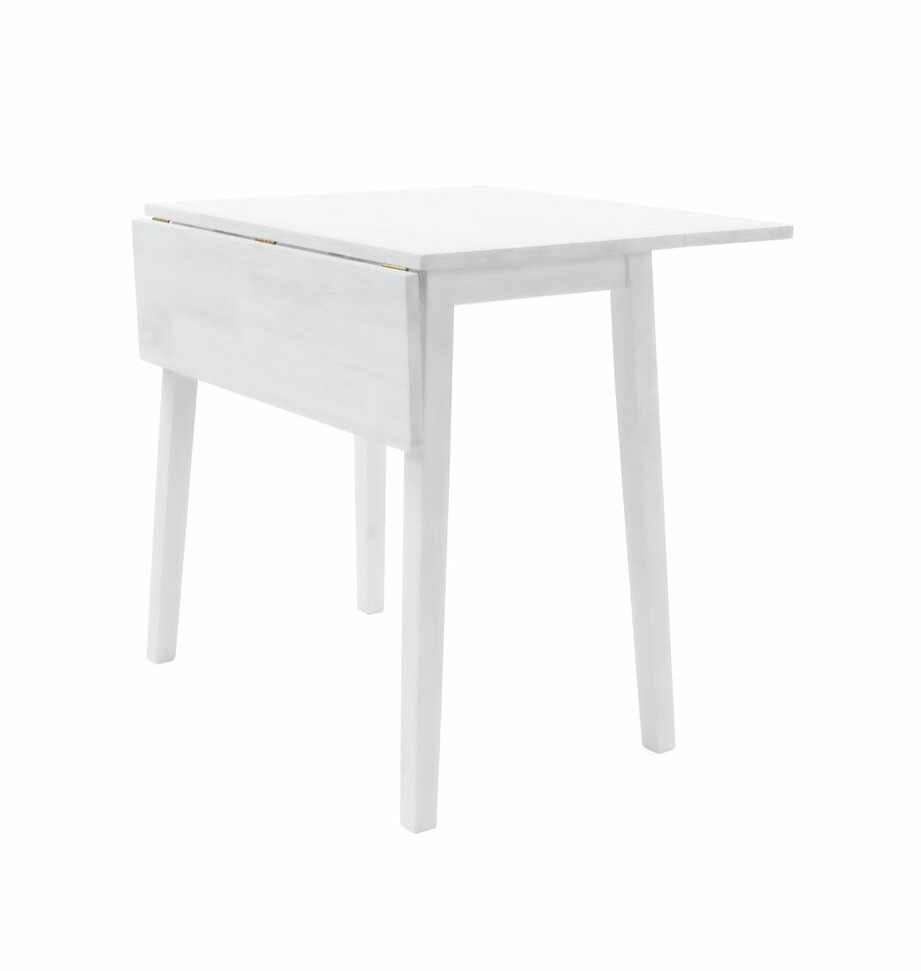 Home Solid Wood Extending Dining Table & 2 White Chairs | Modern Kitchen Set