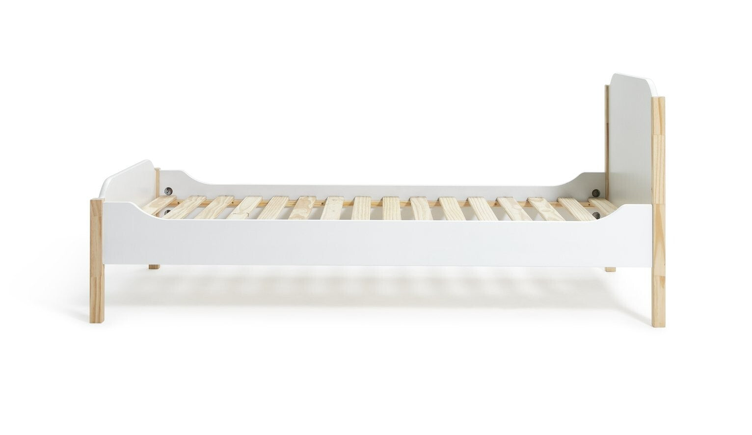 Habitat Nico Single Wooden Bed Frame - White & Pine