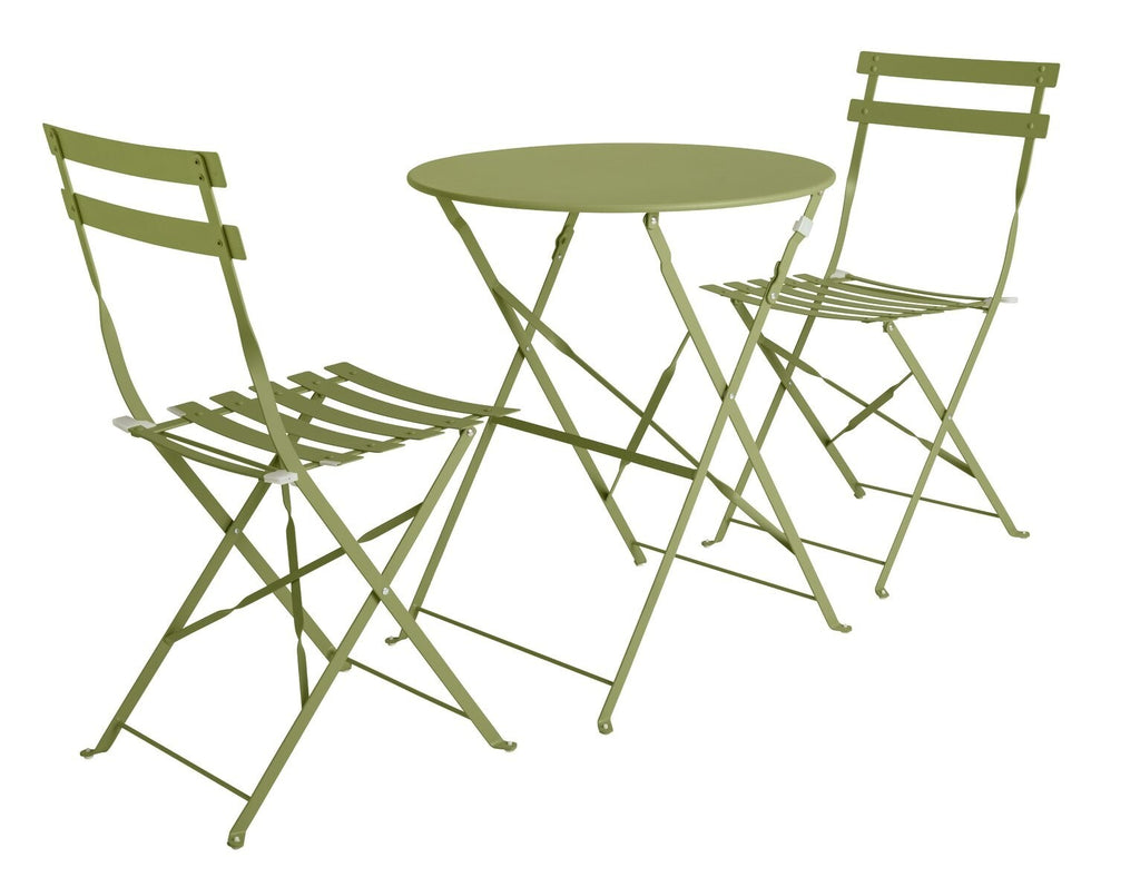 Eve 2 Seater Metal Garden Bistro Set - Green