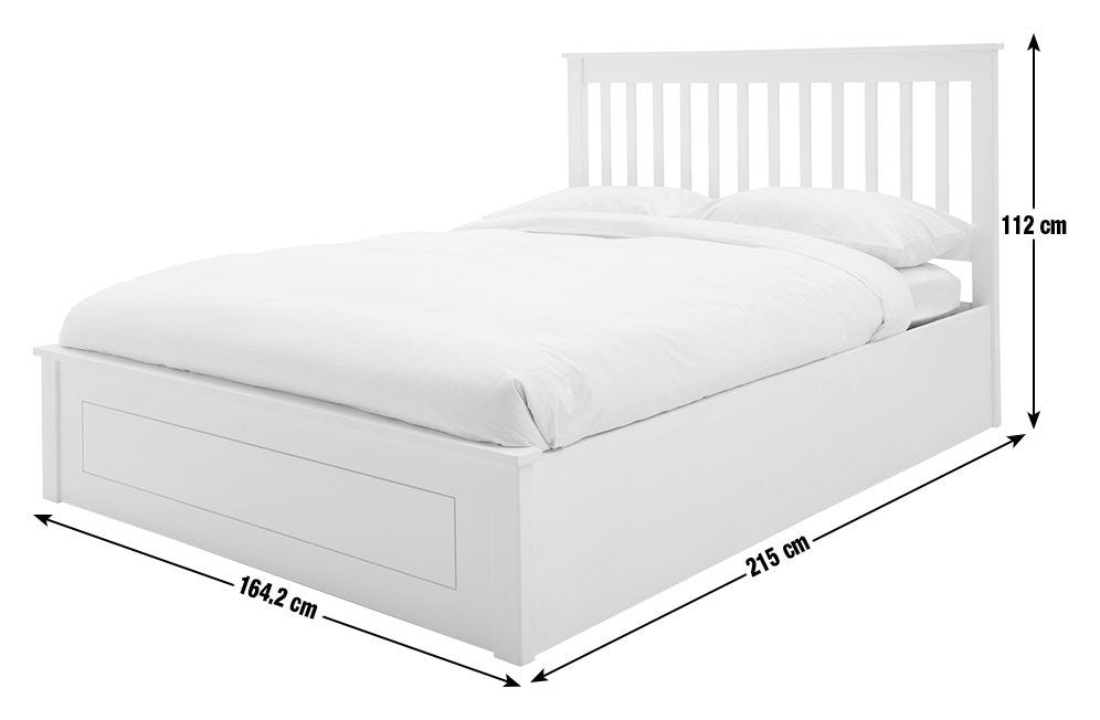 Home Aspley Kingsize Wooden Ottoman - Oak Stain | oak ottoman bed