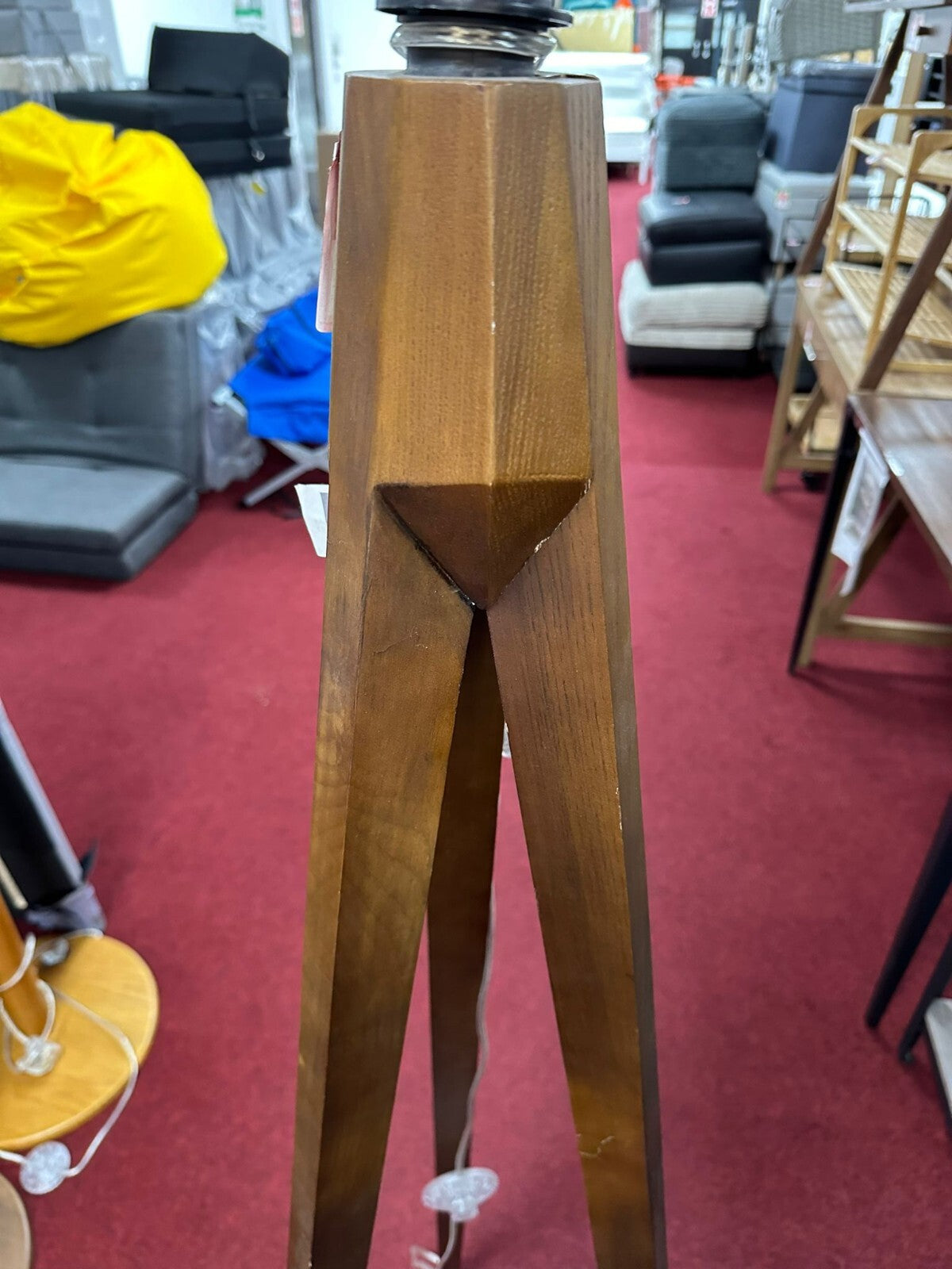 Habitat Tripod Floor Lamp Base - Walnut Stain (S)