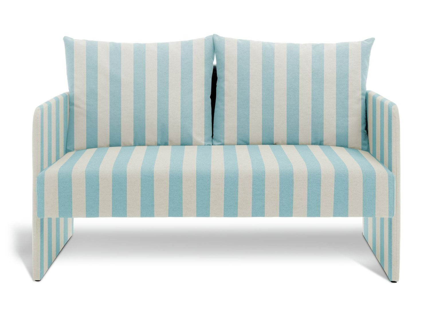 Dixon Fabric 2 Seater Sofa in a Box - Blue & White | Two seat couch