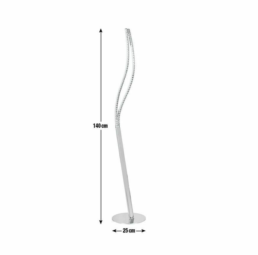 Sophia LED Floor Lamp - Chrome