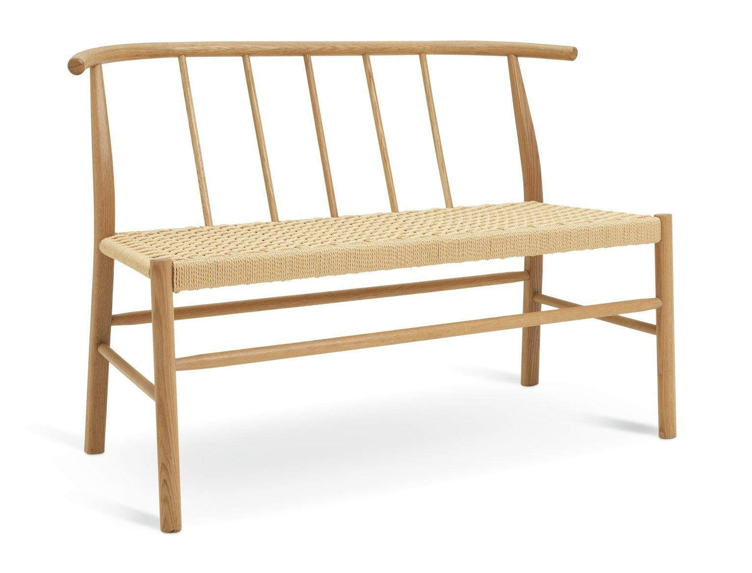 Scottie Solid Oak Dining Bench | Minimalist wood bench