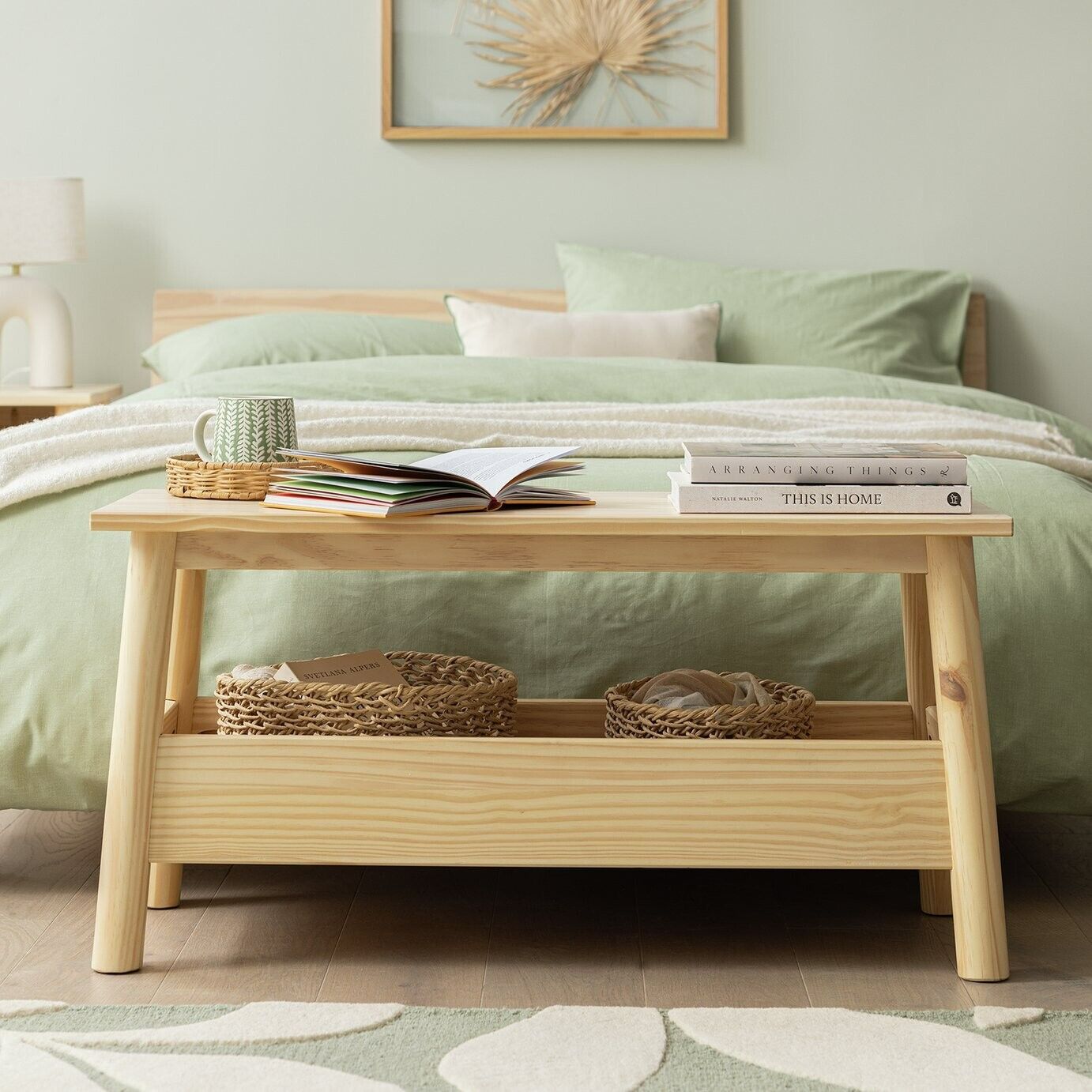 Habitat Akio Solid Wood Storage Bench - Natural