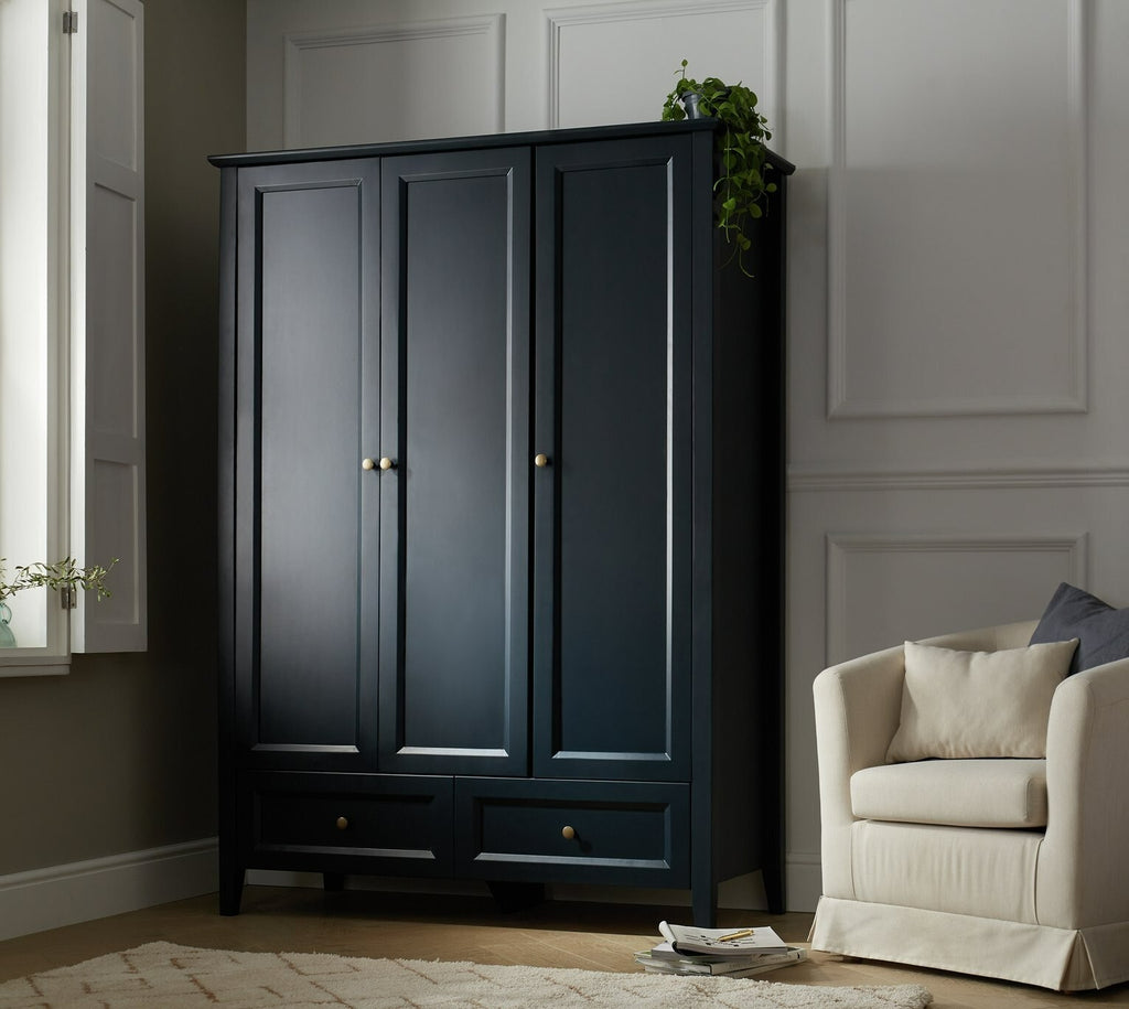 Habitat Kingham 3 Door 2 Drawer Wardrobe - Blue