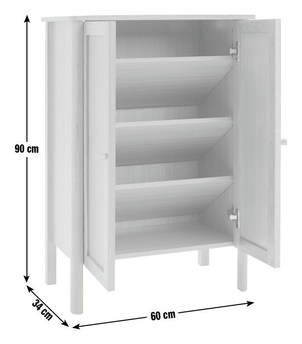 Kent 2 Door Shoe Storage Cabinet - Oak
