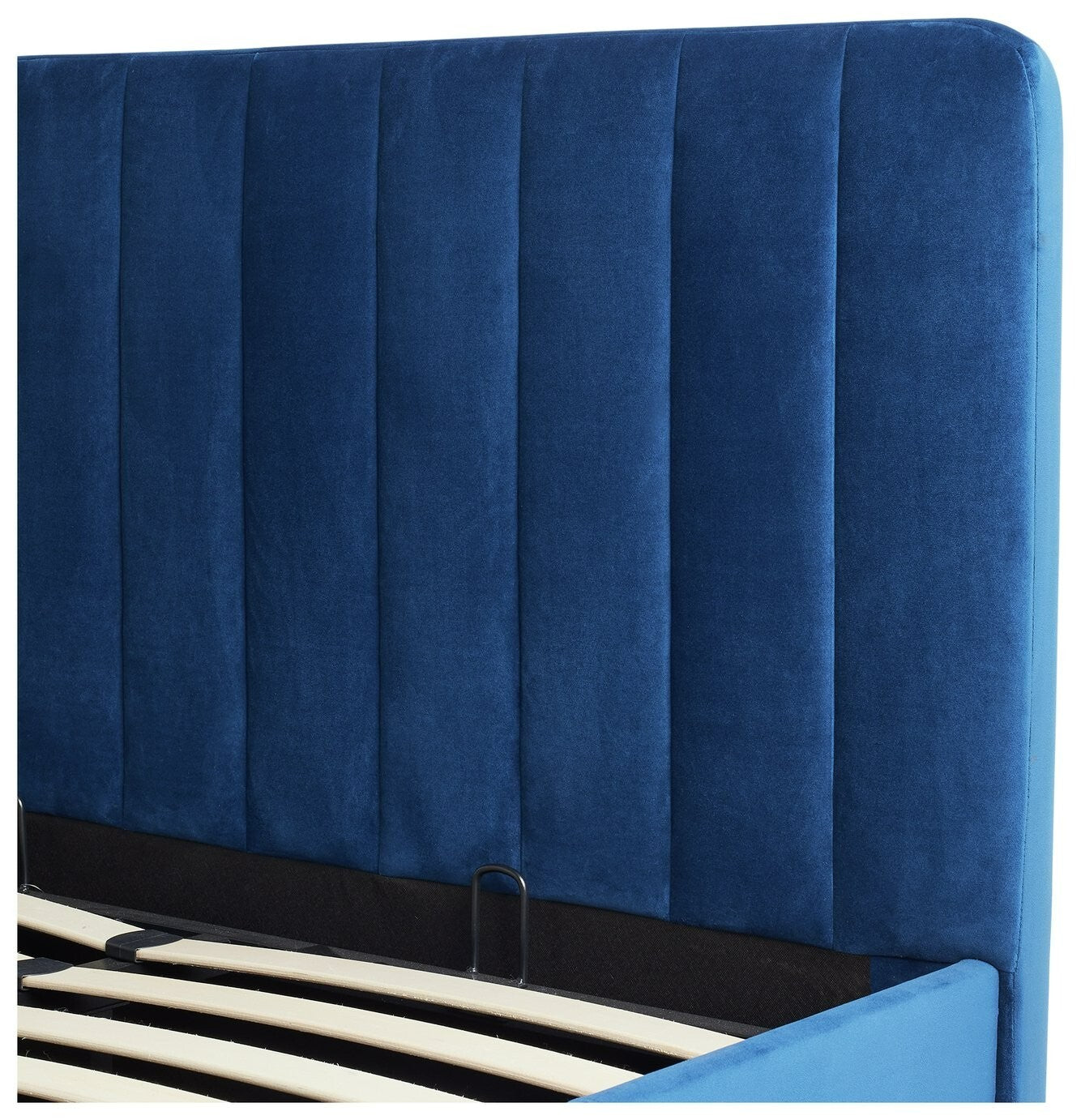 Pandora Double End Lift Ottoman Bed - Navy