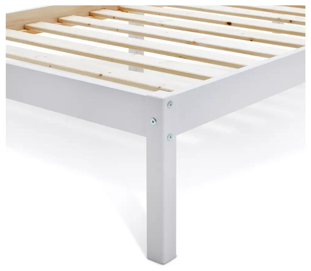 Habitat Ronnie Single Bed Frame - White | Sturdy Modern Bed Kids Teens Adults