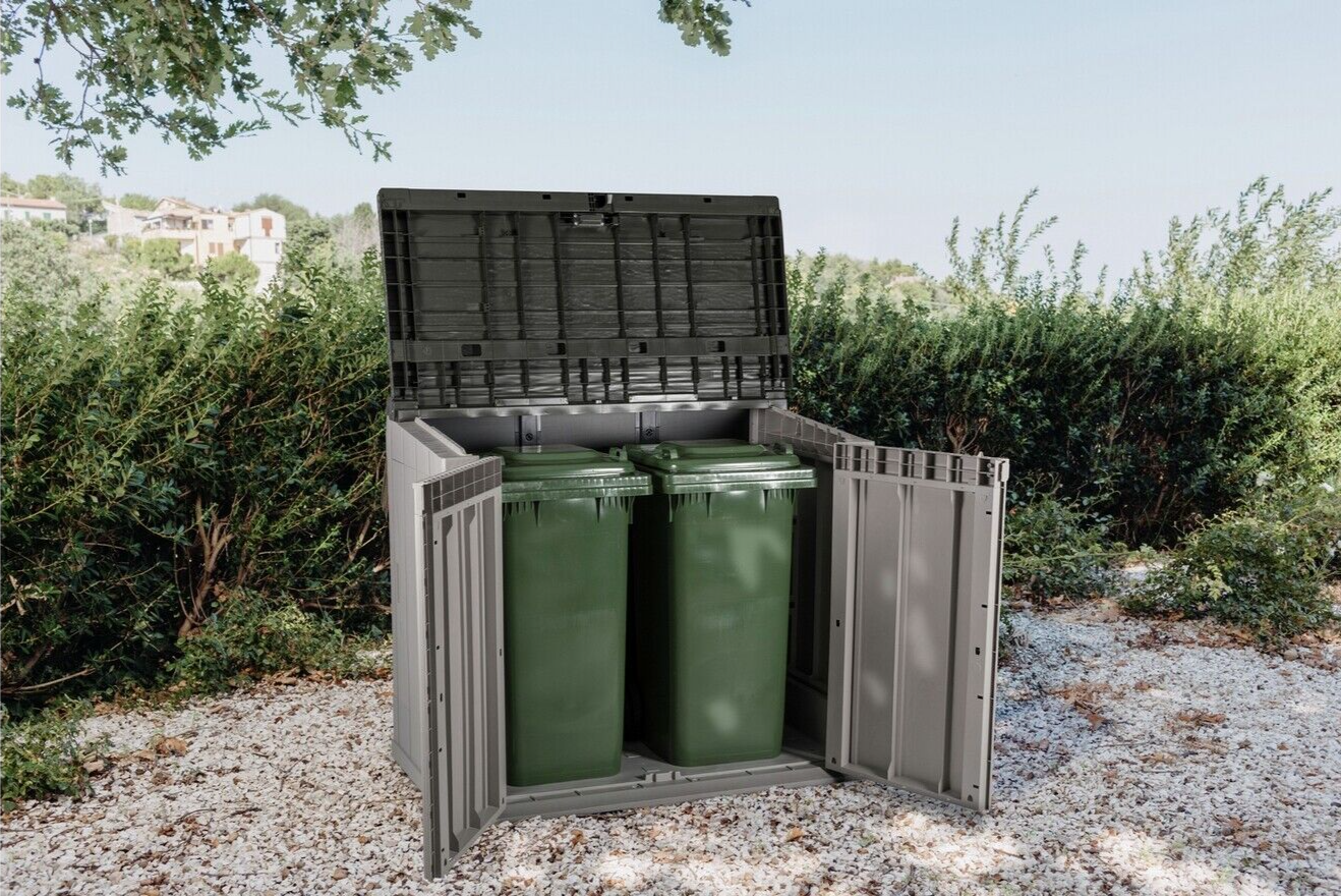 Toomax Storaway 842L Wood Effect Garden Storage Shed - Grey