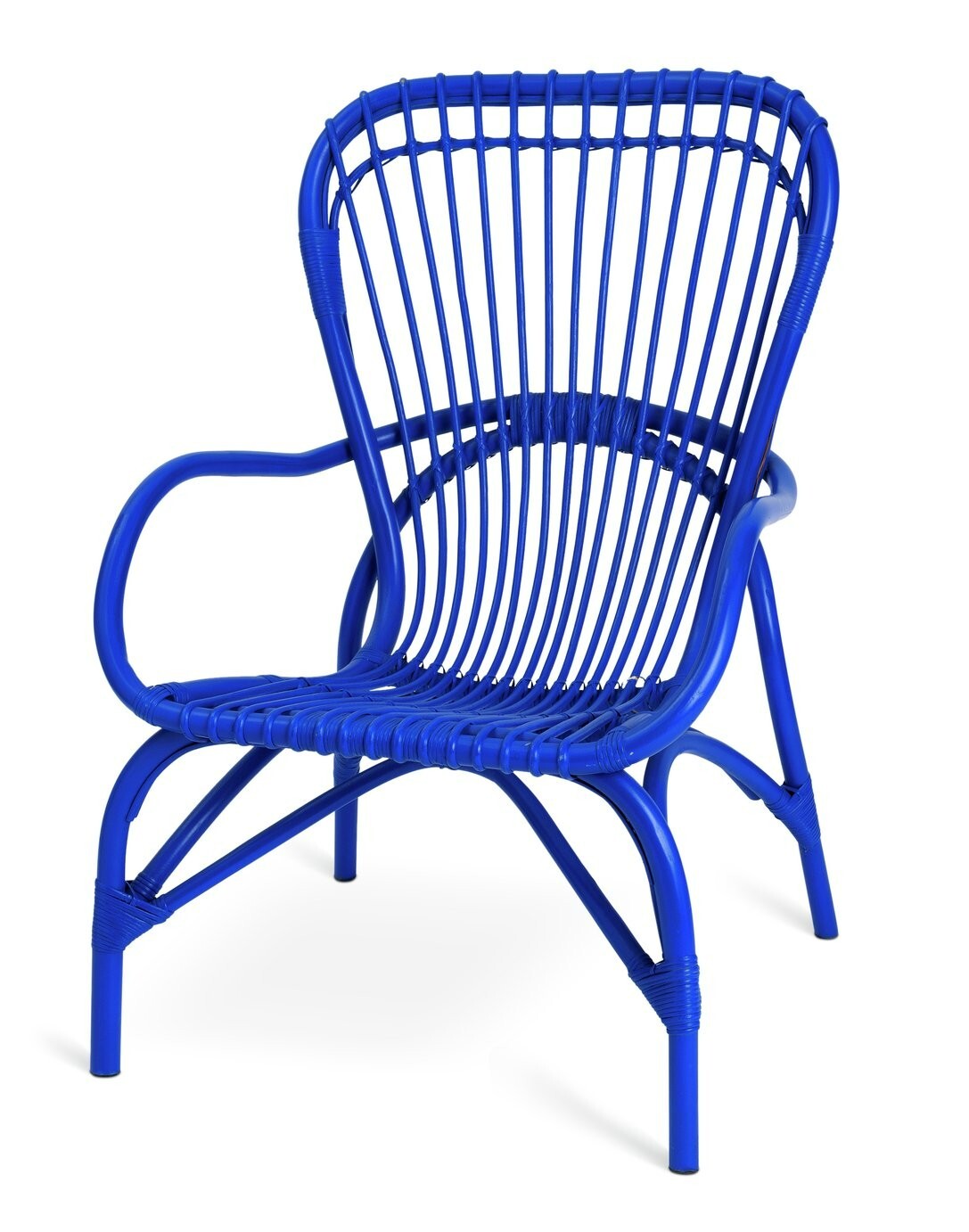 60 Wyatt Rattan Chair - Blue