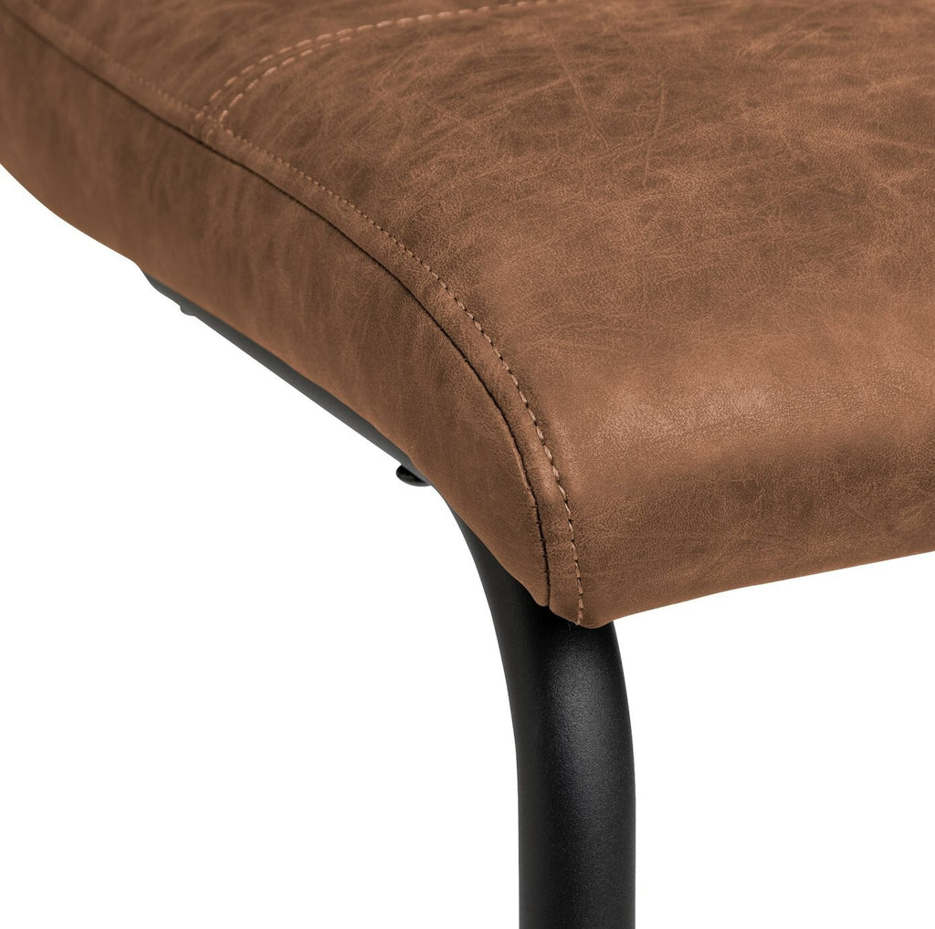 Baylor Faux Leather Counter Bar Stool - Brown