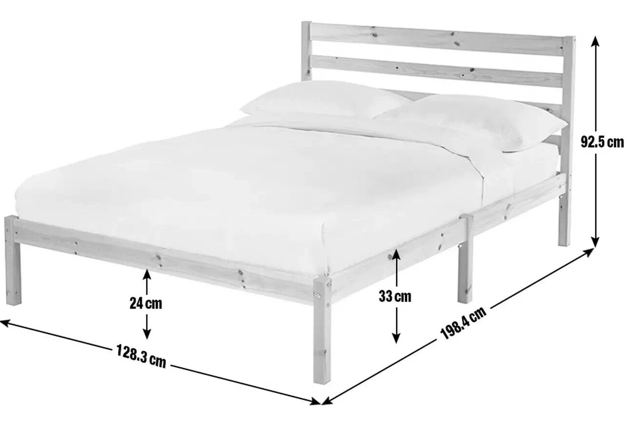 Kaycie Small Double Wooden Bed Frame - Black