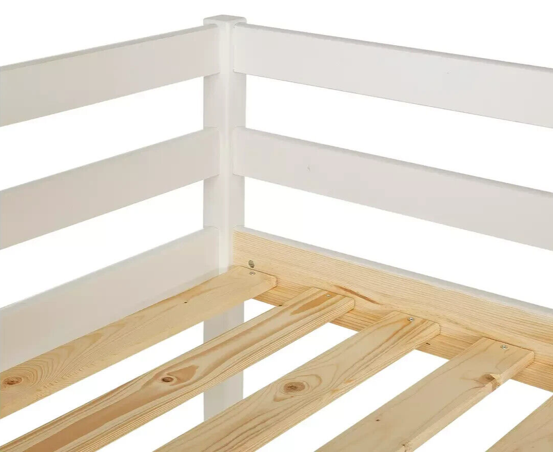 Kaycie Mid Sleeper Shorty Bed Frame - White