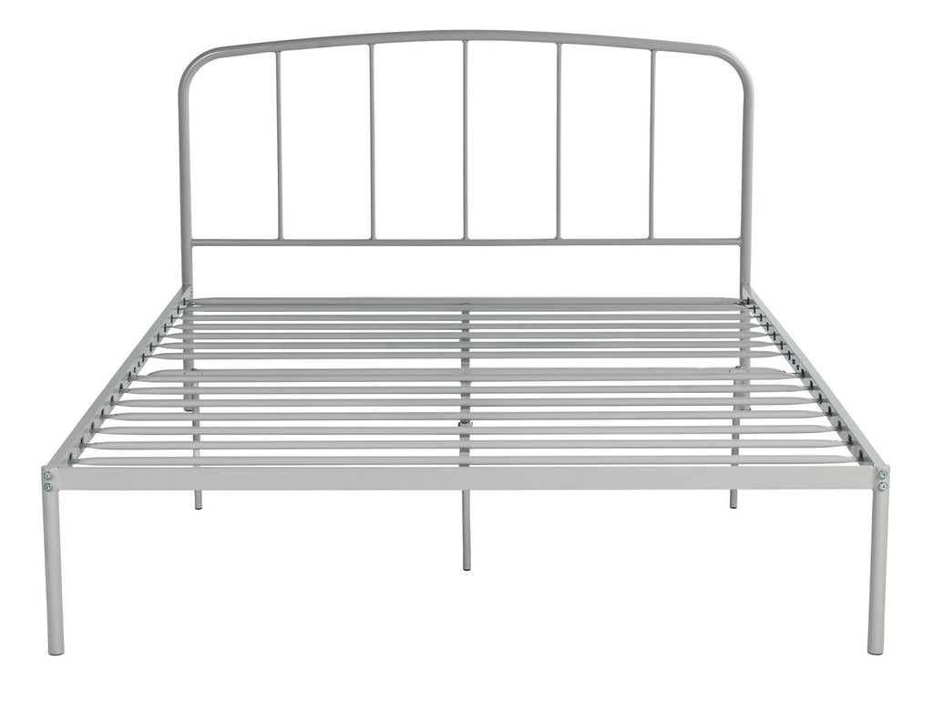 Freja Double Metal Bed Frame - Silver | Bedroom Furniture for Teen or Guest Room