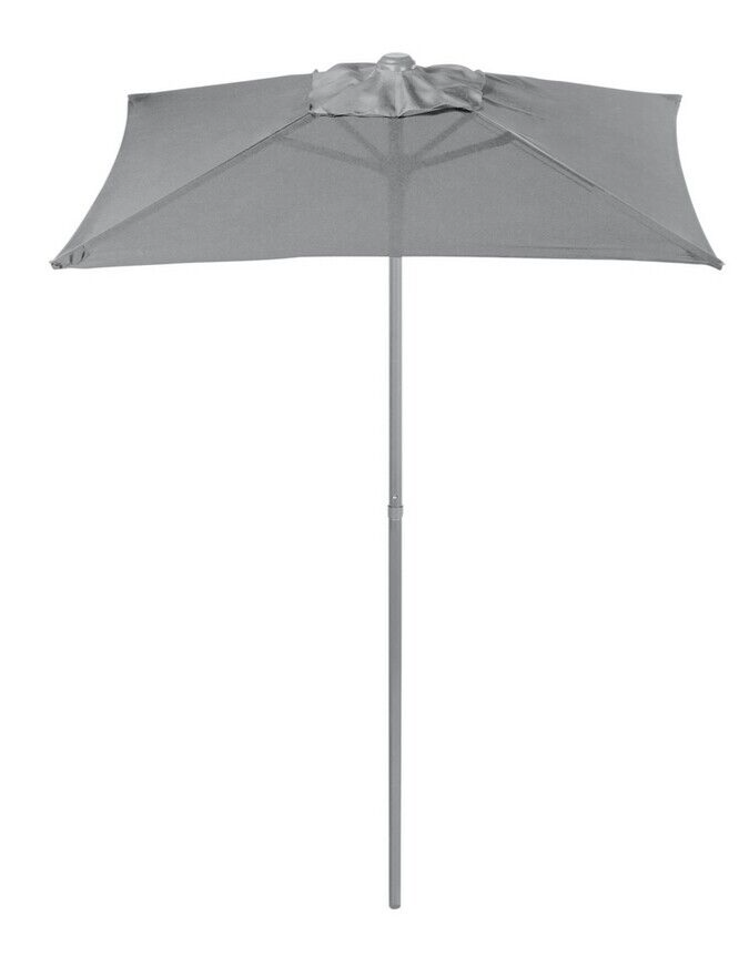 Home Sicily 6 Seater Metal Patio Set - Grey | Outdoor Garden Furniture Dining