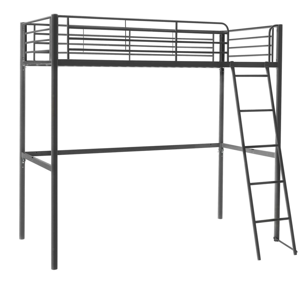 Home Riley High Sleeper Metal Bed Frame - Black