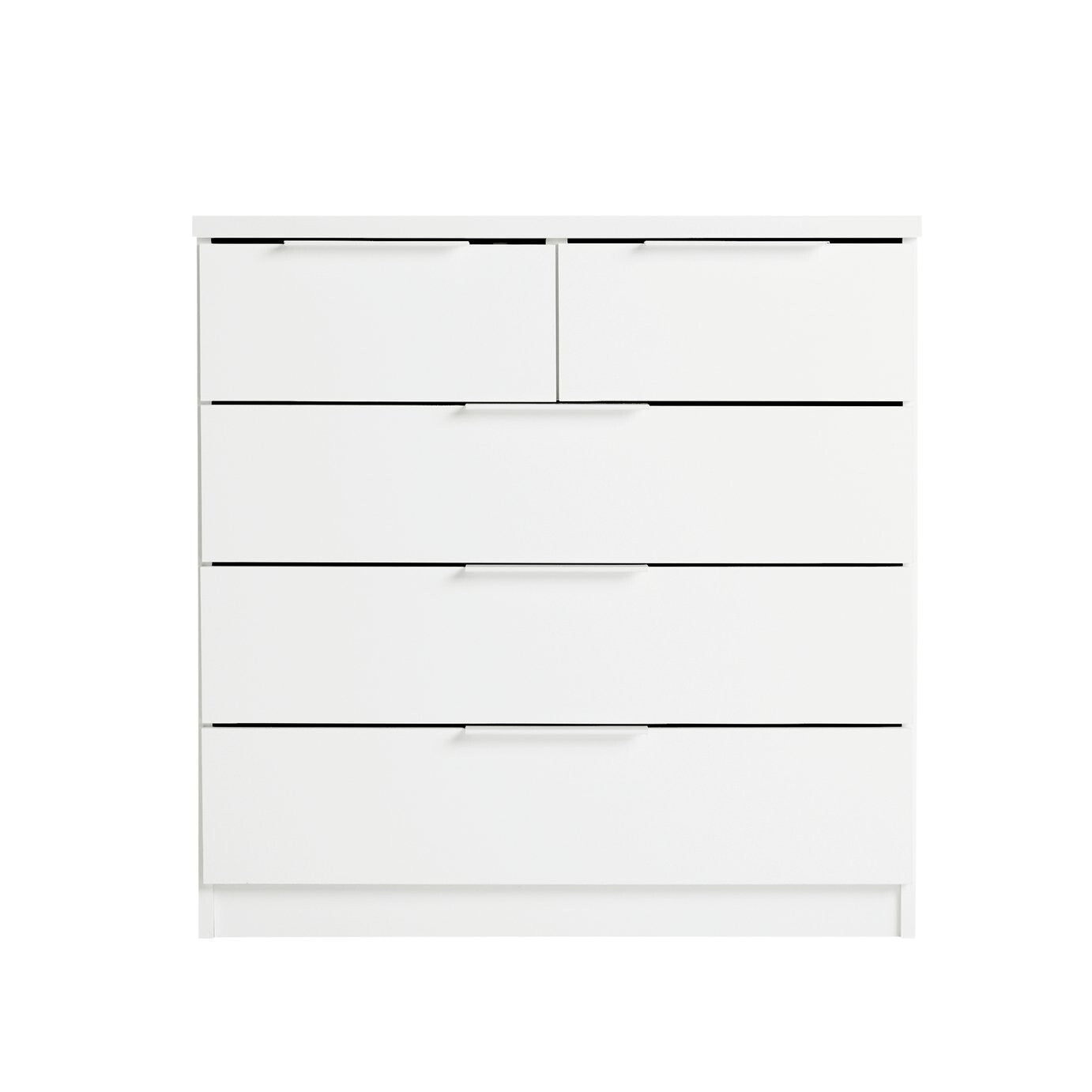 Hallingford 3+2 Drawer Chest -White Gloss