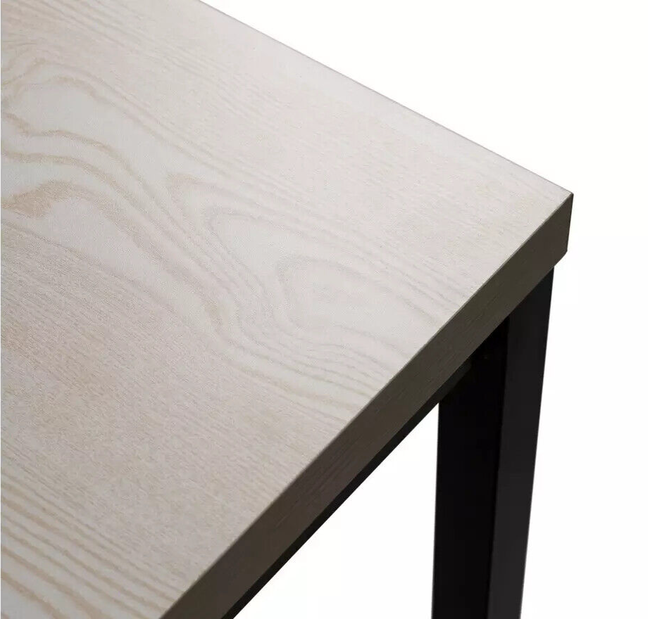 Habitat Zayn Metal 2 Seater Bar Table Black Birch | Breakfast Table