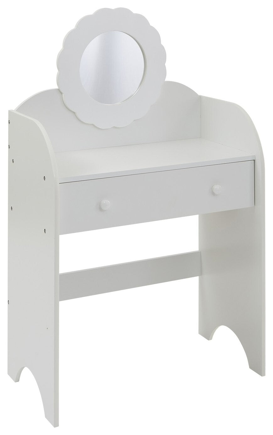 Liberty House Kids mirror Dressing Table And Stool - White
