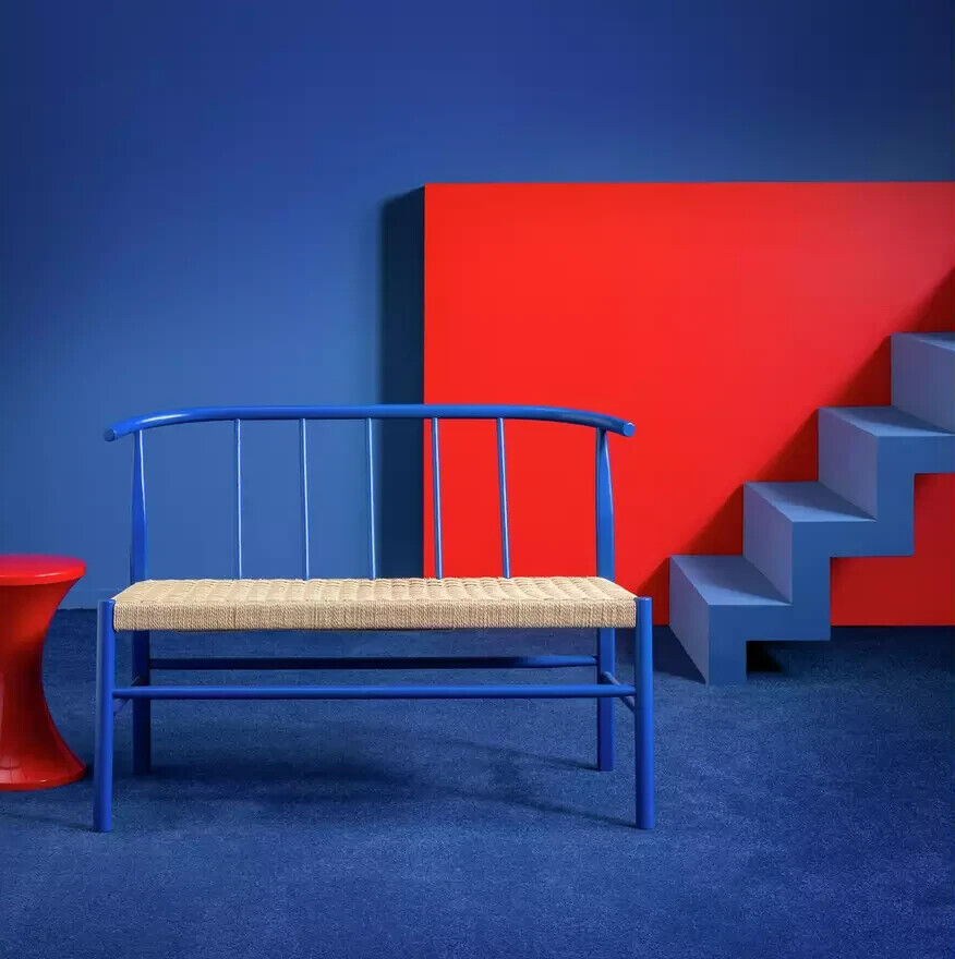 Habitat 60 Scottie Oak Bench - Blue