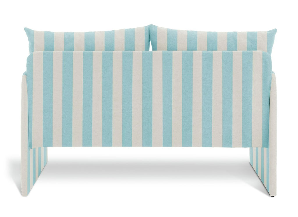 Dixon Fabric 2 Seater Sofa in a Box - Blue & White | Two seat couch