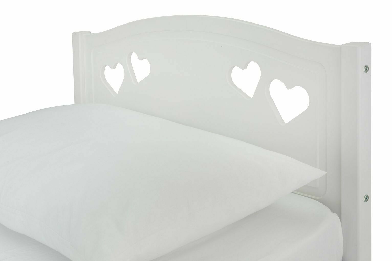 Mia Single Bed Frame - White | Bedroom Furniture for Kids or Guest Room Sleep