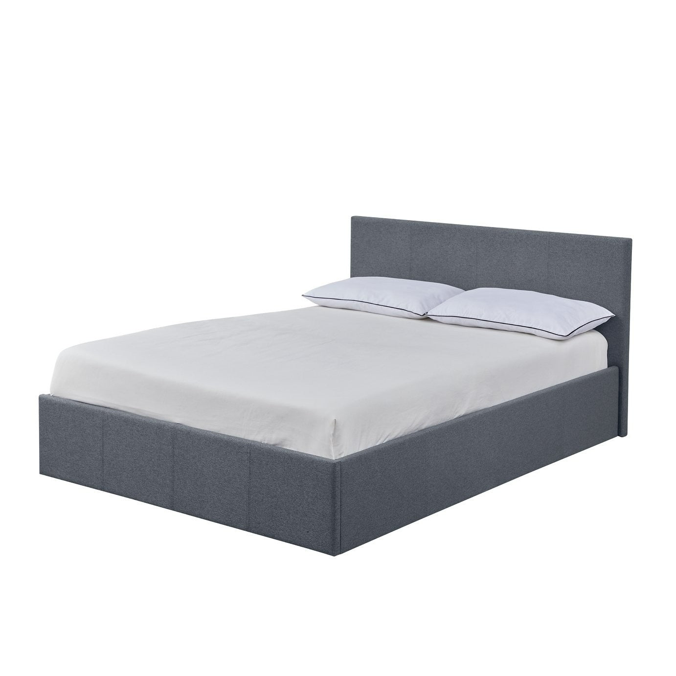 Home Heathdon Small Double Ottoman Bed Frame- Grey | Lift-up bed frame grey