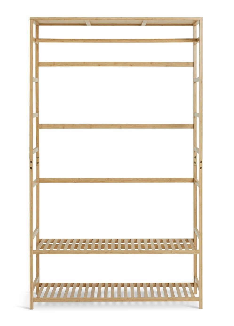 Cullen Double Bamboo Open Wardrobe - Oak