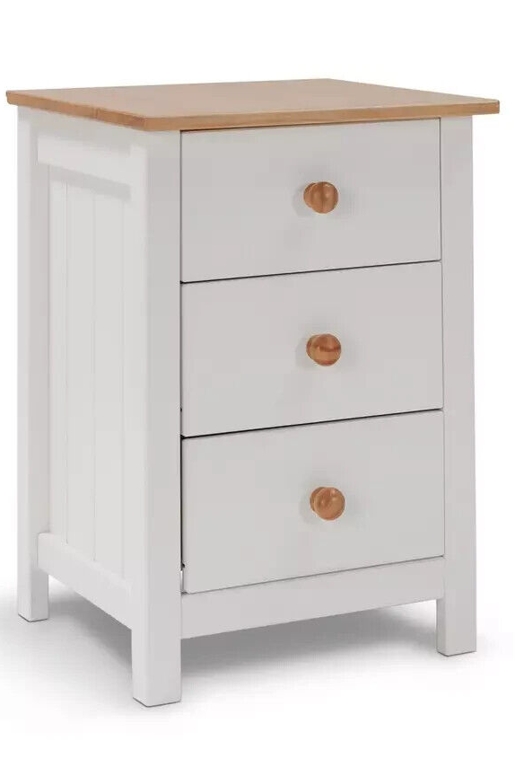 Scandinavia 3 Drawer Bedside Table - Two Tone