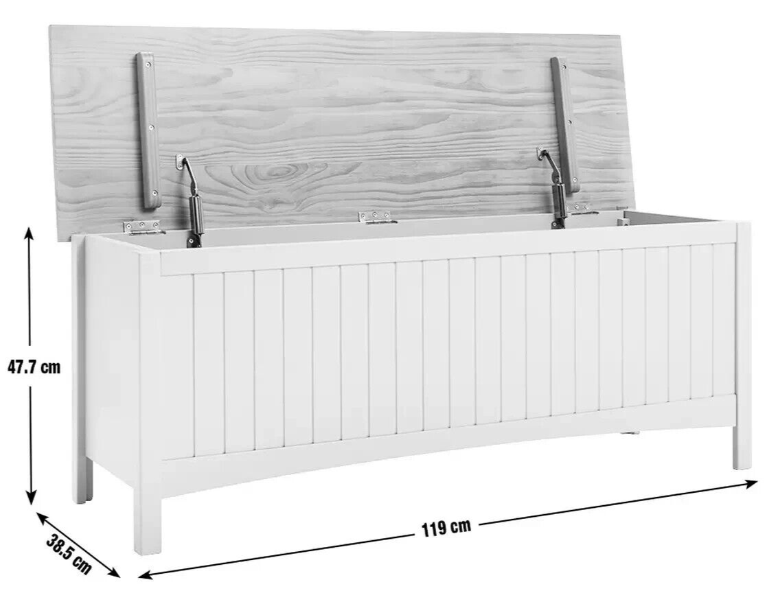 Habitat Bournemouth Storage Bench - Light Grey