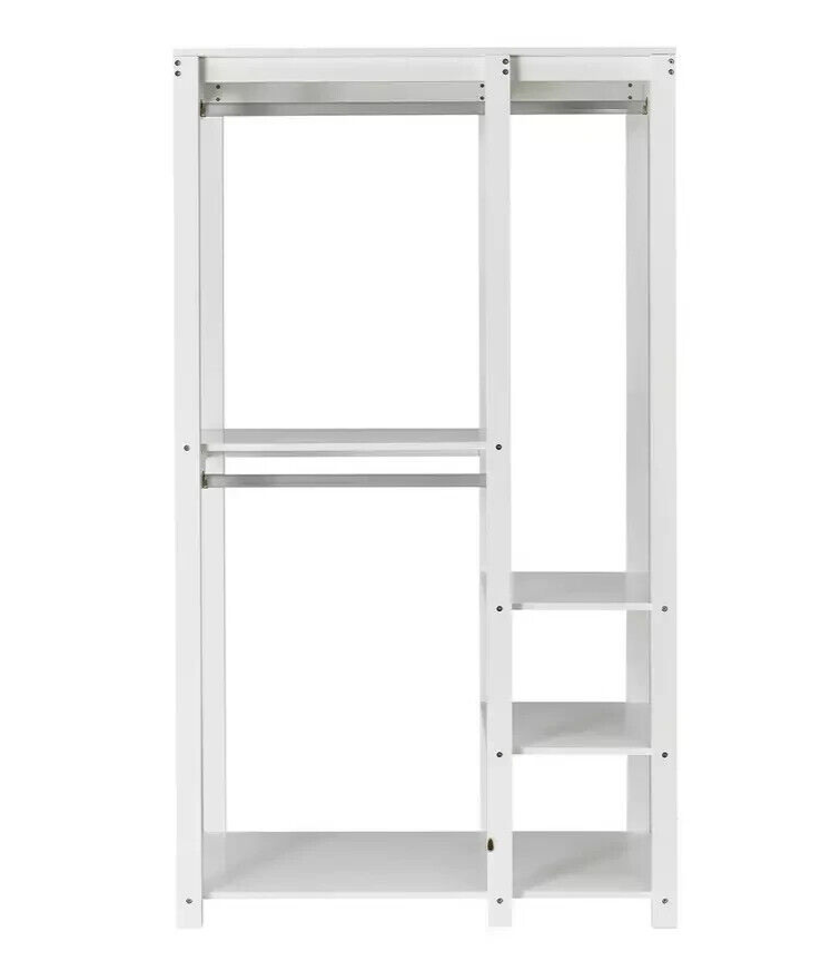 Open Decorative Wardrobe Unit - White