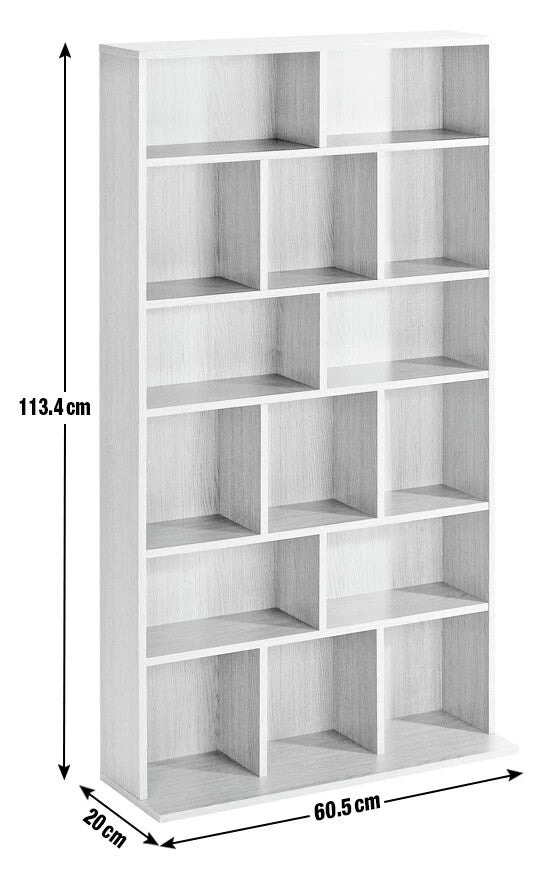 Wide CD and DVD Unit - Oak Effect