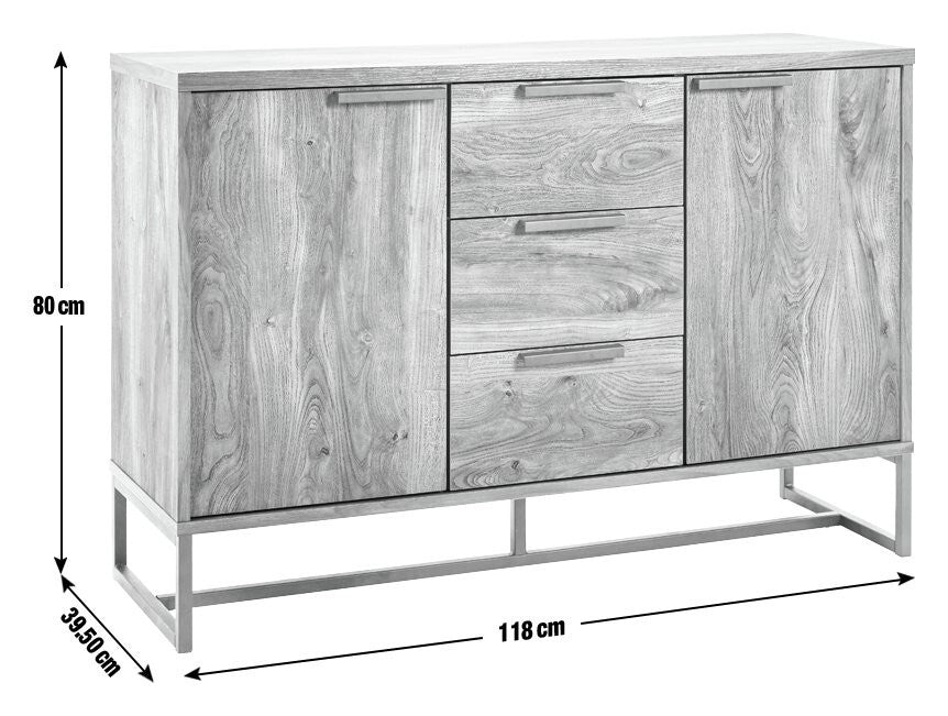 Habitat  2 Door 3 Drawer Sideboard - Oak Effect