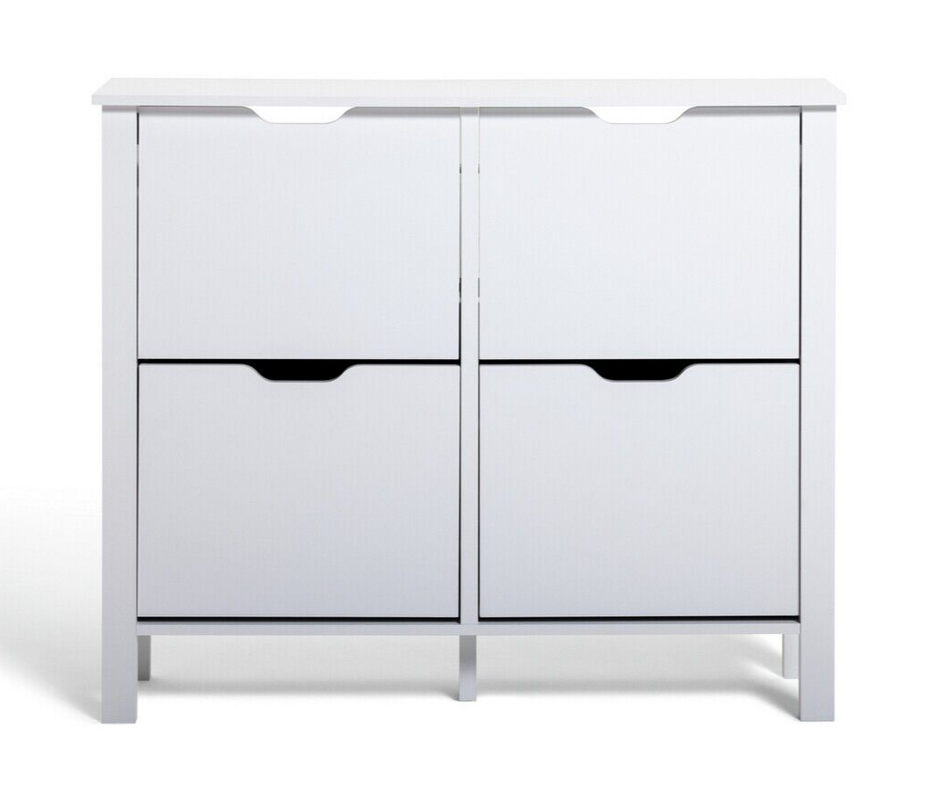 Habitat Compton 4 Shelf Shoe Storage Cabinet - White | Space Saving Entryway