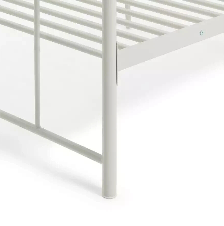 Hearts Single Metal Bed Frame - White ( B Grade 21231 )