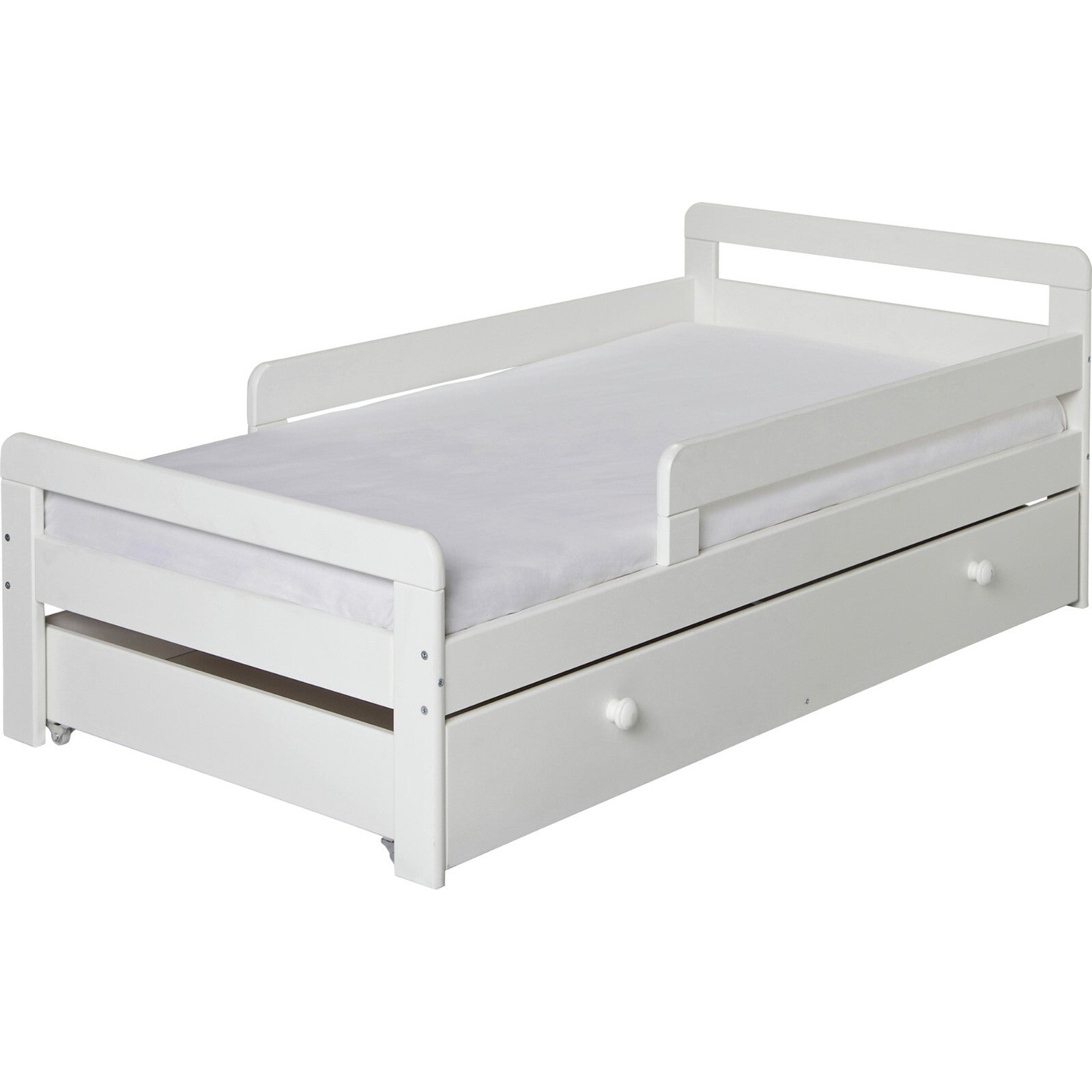 Habitat Ellis White Toddler Bed Frame with Storage | Kids Bedroom Storage Bed