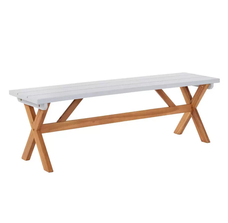 Home Richmond 6 Seater Wooden Patio Set - Grey | Outdoor Garden Dining Furniture