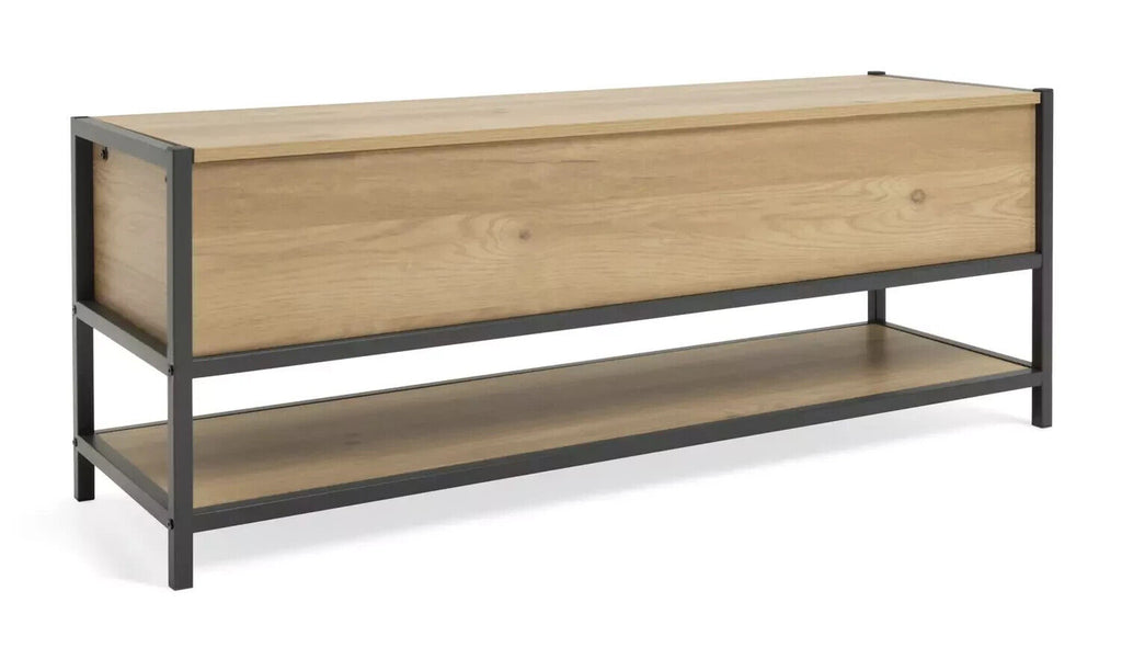 Loft Living Shoe Storage Bench Oak | Entryway Organizer Seat Shelf and Storage