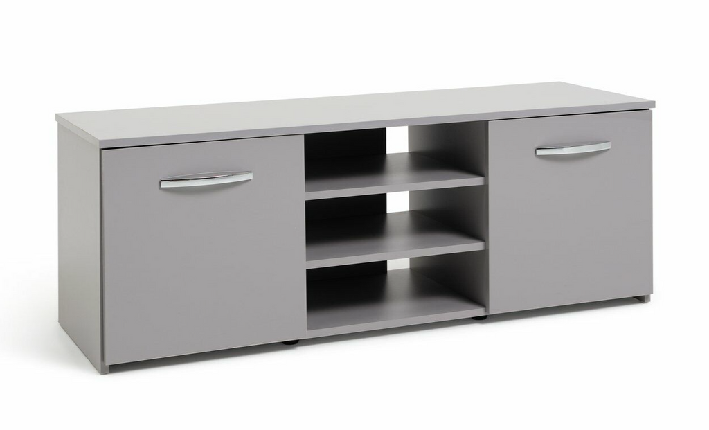 Hayward 2 Door Small TV Unit - Grey Gloss