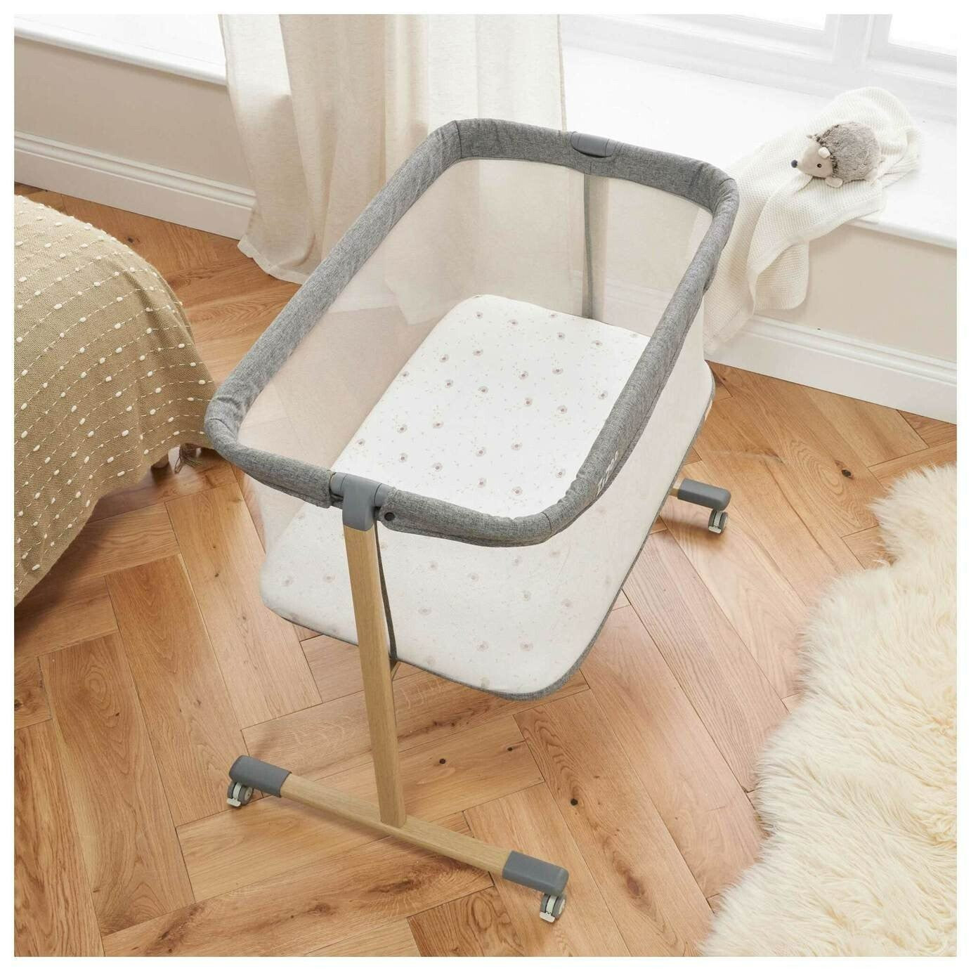 Tutti Bambini Zizee Essential Crib Oak Charcoal