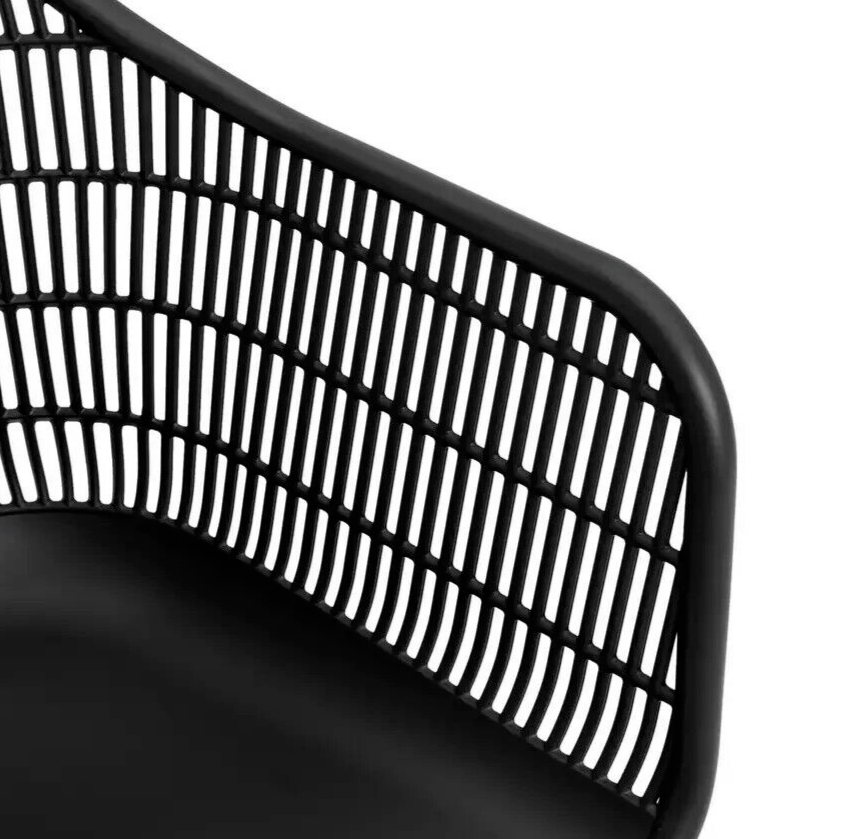 Habitat Serpa Set of 2 Plastic Garden Chairs - Black