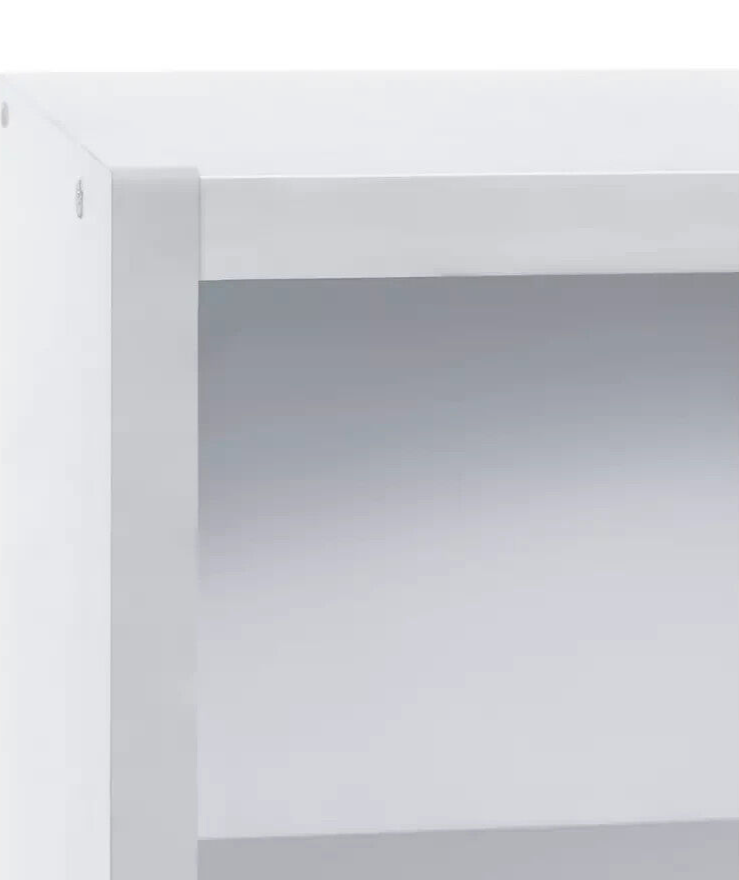 Maine 5 Shelf Bookcase With 2 Drawers Storage Unit Display Cabinet - White