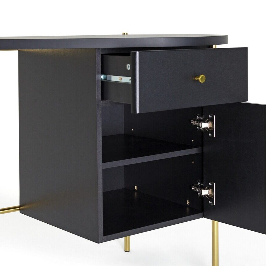 Habitat 1 Drawer Jelly Bean Desk - Black