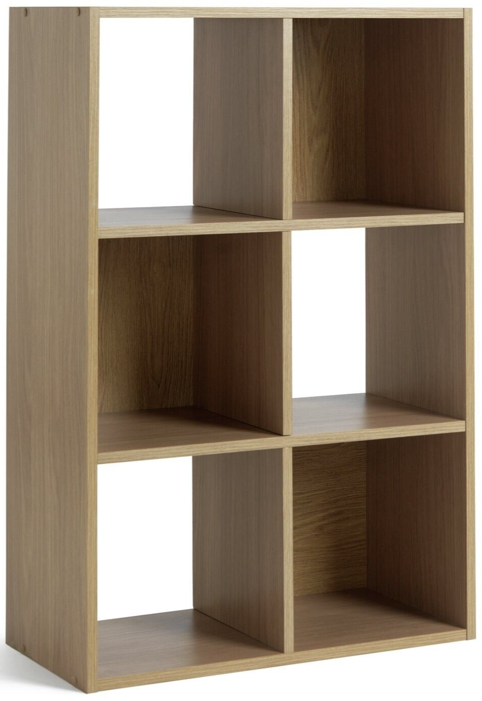 Habitat Home Squares 6 Cube Storage Unit - Oak Effect | Modern Organizer Shelf