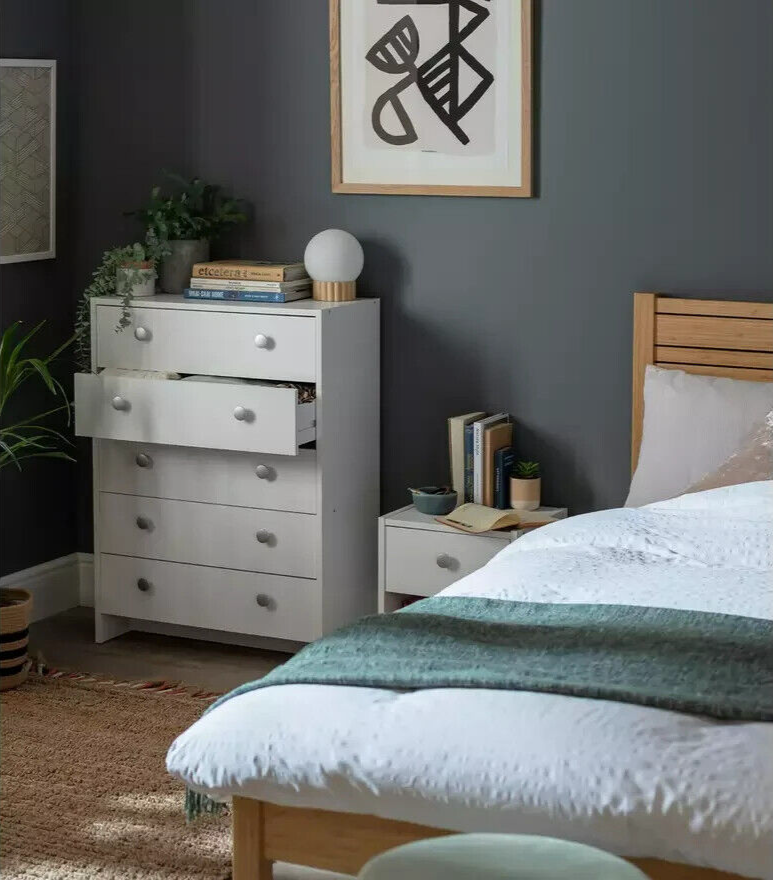 Seville 5 Drawer Chest of Drawers - Oak Effect