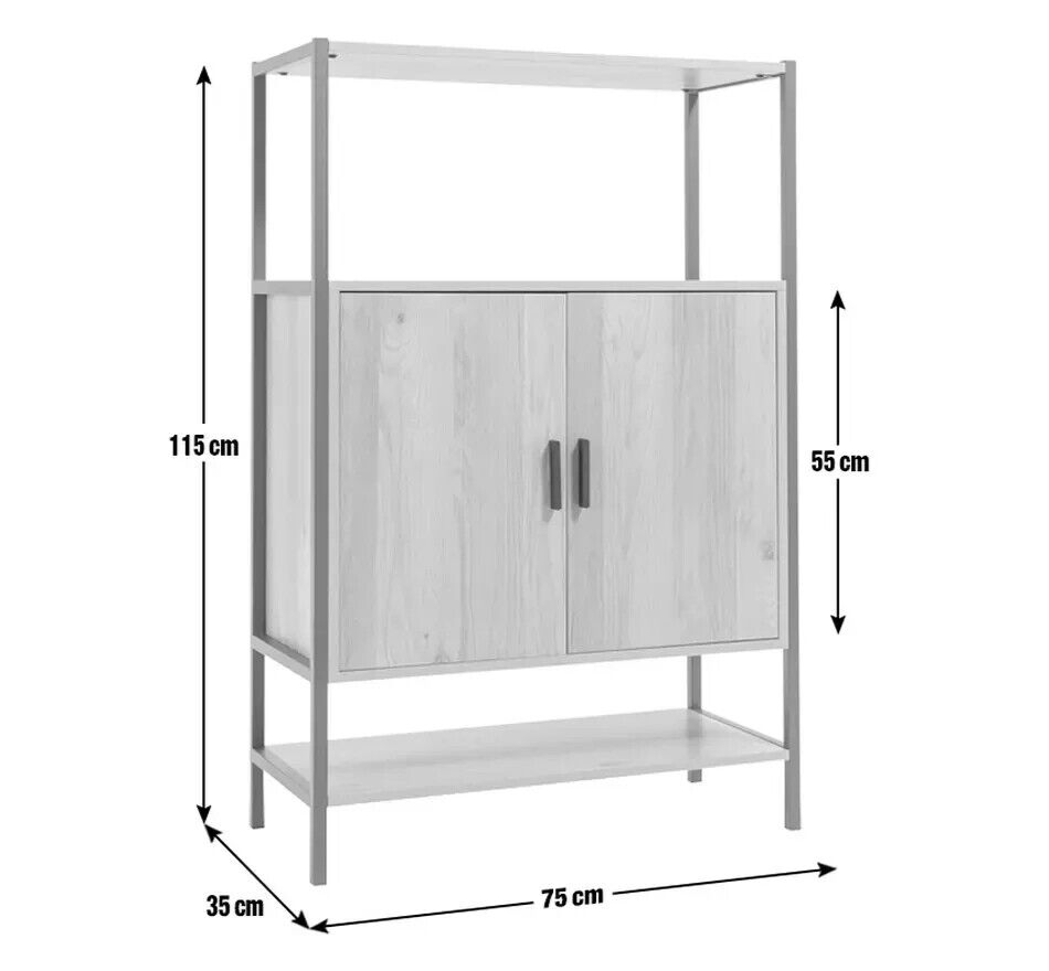 Habitat Loft Living 2 Door Cabinet - Oak