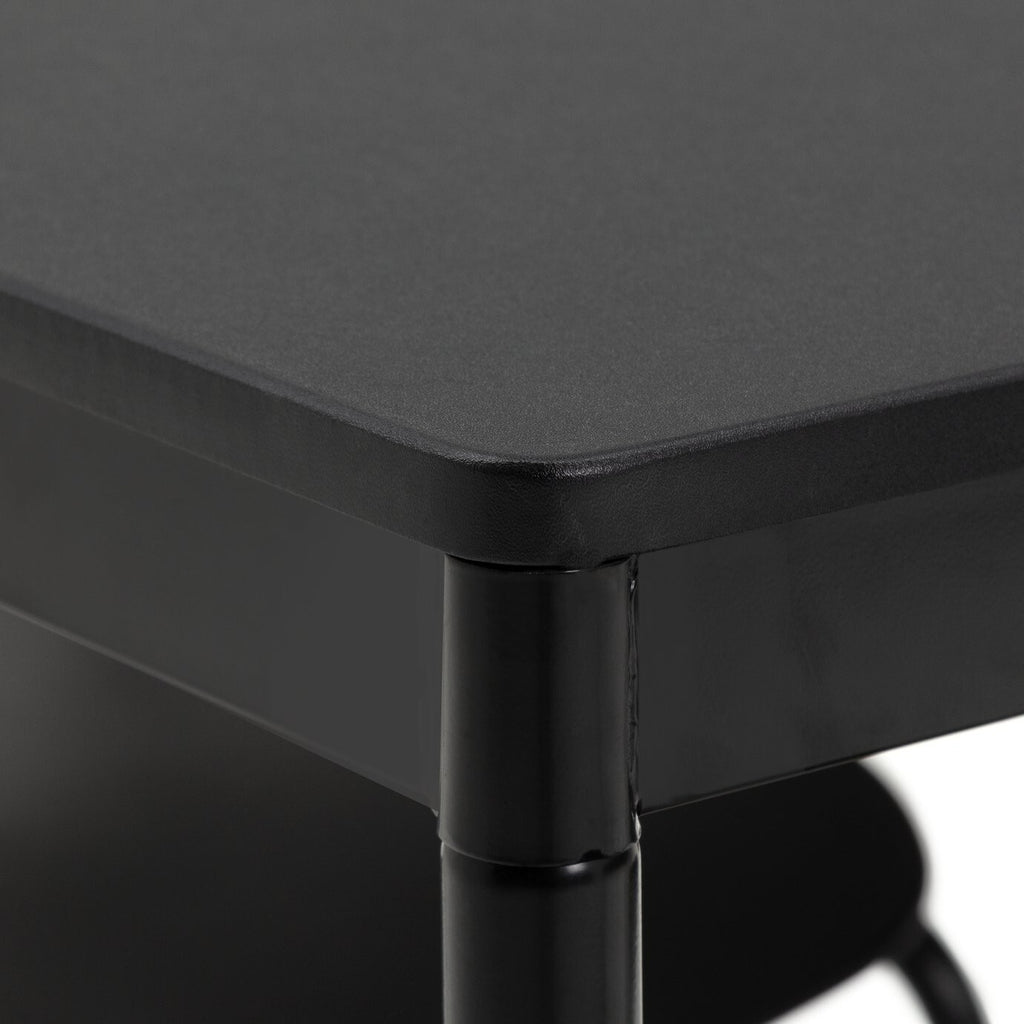 Stella Wood Effect Dining Table & 4 Black Chairs