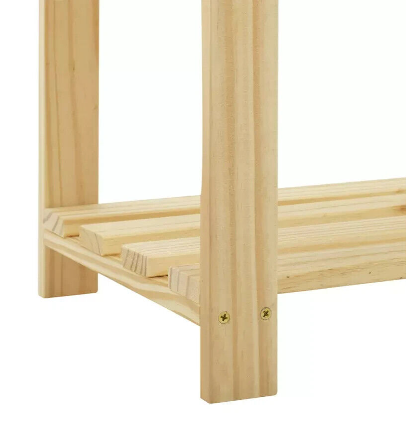 Home Karee 6 Tier Shelving Unit - Natural | Wood Effect Storage Shelf Bookcase